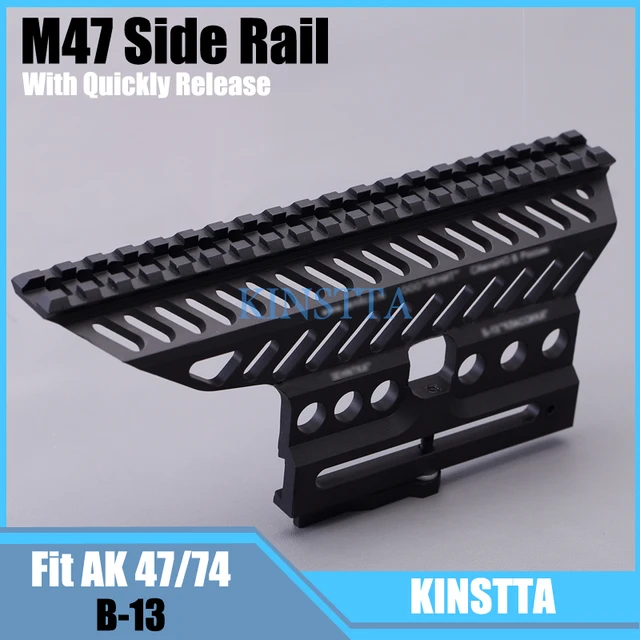 US $23.37 Tactical Russian AK47 74 47 Zenit B-13 20mm CNC Aluminium M47 QD Side Rail Red Dot Scope Mount Base