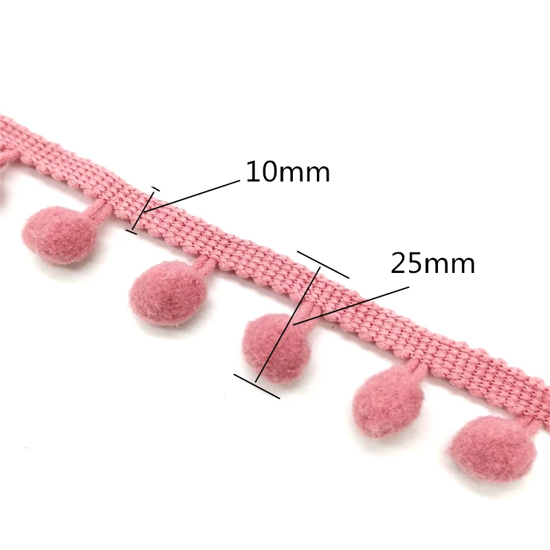 2 yards pom pom lace trim ball ribbon mini pearl pompom fringe ribbon sewing lace knitted fabric handmade DIY craft accessories lace ribbon lace sewing supplies lace sewing accessories lace accessories lace garment accessories pom pom trim