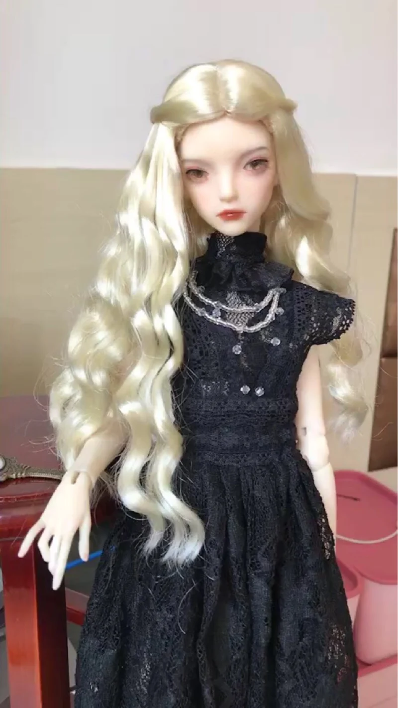 T02-X504 Blyth st кукольная одежда 1/3 1/4 bjd 1/6 аксессуары для кукол черное винтажное кружевное платье 1 шт