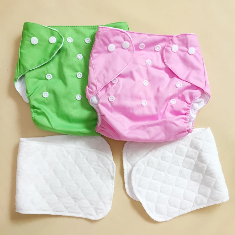 2 shorts + 2 diapers / lot Waterproofing baby cloth diaper reusable A