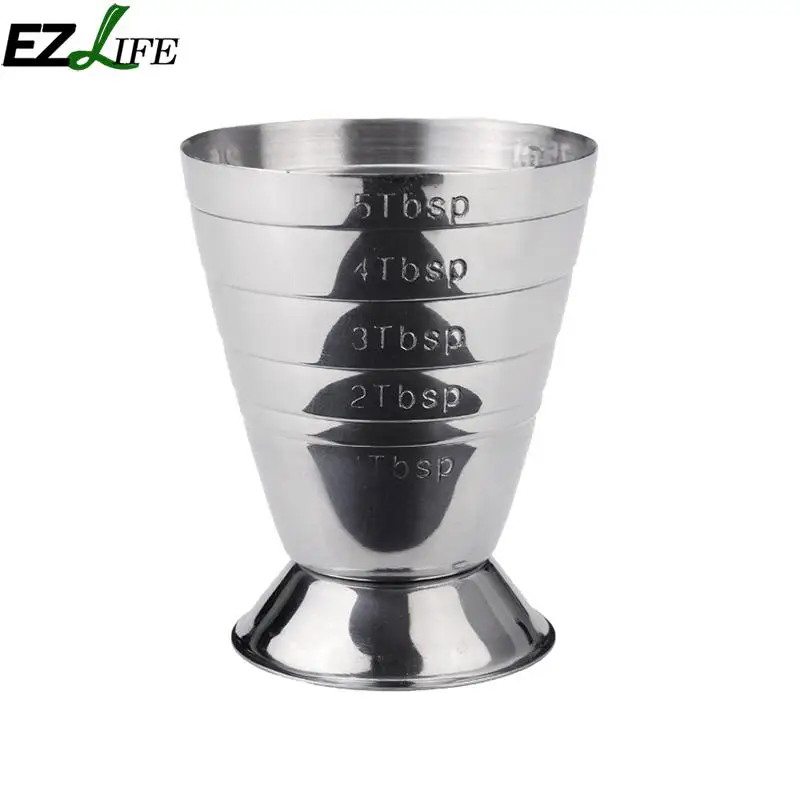 EZLIFE Stainless Steel Measuring Cup Graduated Glass Liquid Measuring