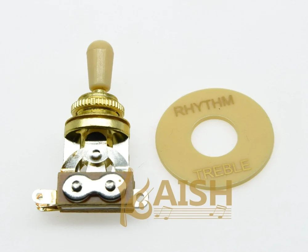 Guitar 3 Way Toggle Switch Gold w/ Cream Tip and Plate for LP SGguitar