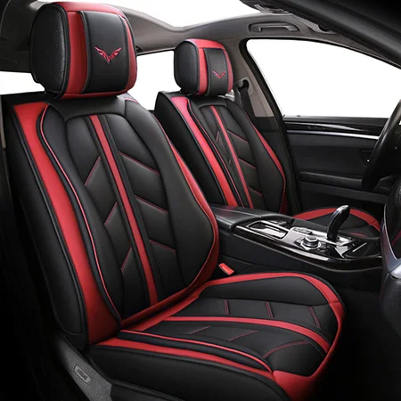 Передние и задние) Специальные кожаные чехлы на сиденья для bmw e46 e30 e39 аксессуары e90 x5 e53 f11 e60 f30 x3 e83 автомобильные аксессуары - Название цвета: Red Standard