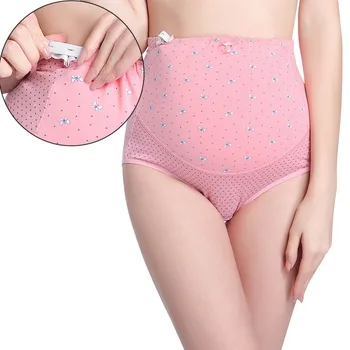 

Breathable Pregnant Women's Maternity Panties Dots Print Adjustable Briefs For Pregnancy Underwear Lingerie Briefs