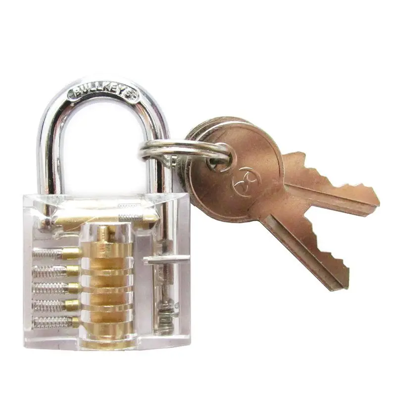 

Beautiful Design Modern Style Transparent Visible Pick Cutaway Mini Practice View Padlock Lock Training Skill For Locksmith