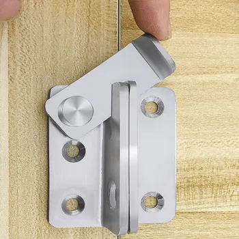 

1set Guard Bolt with Screws Sliding door Lock Handle Thicken Stainless Steel Latch Home Safety chain door hardware