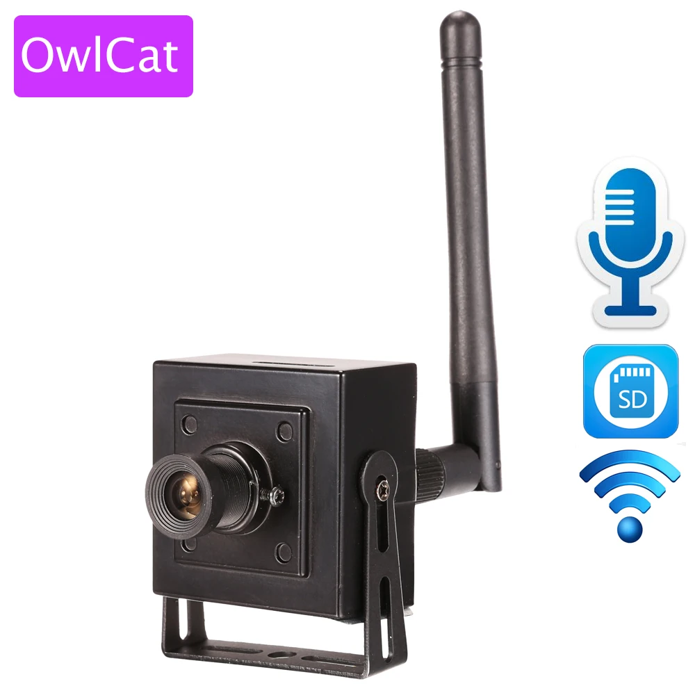 

OwlCat Mini Ip Camera WiFi HD 720P/960P Video Wireless Phone Supported Onvif Audio Microphone SD Card Recording P2P CCTV