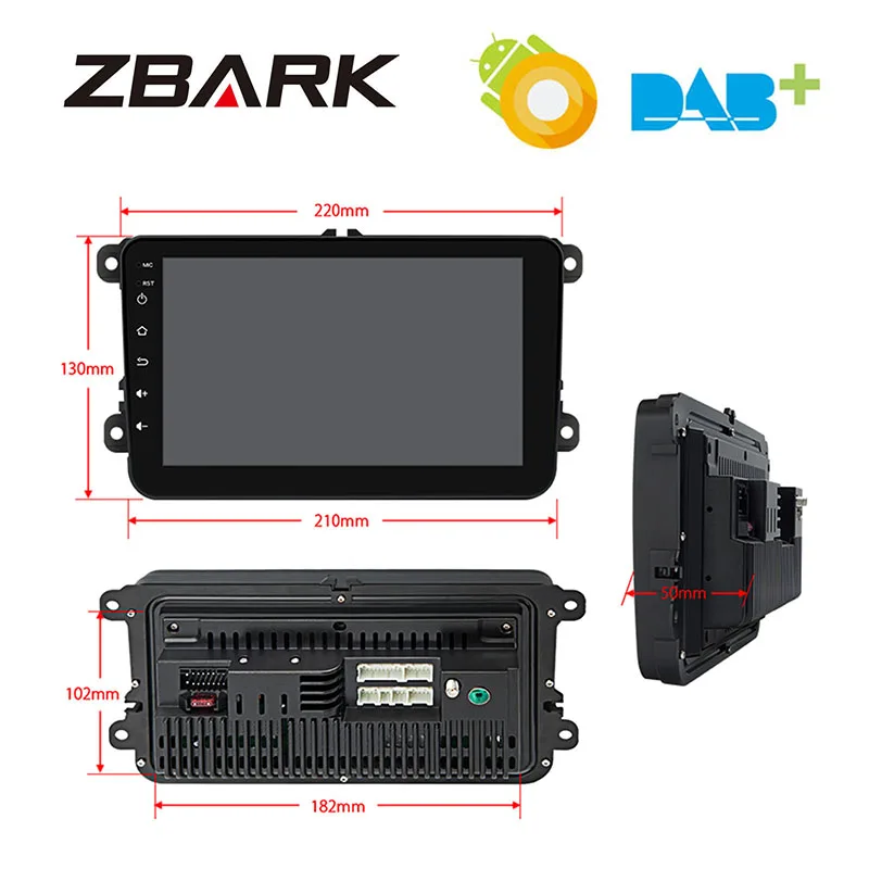 Cheap 8" Android 8.1 RAM 2G Car stereo player Navigation GPS  for VW Jetta Golf Amarok Beetle  Lavida Caddy Passat Polo  Sharan Touran 4