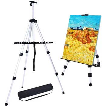 

Artist Aluminum alloy Field Easel Folding Stand Table Top Floor Art Drawing Adjustable Height bracket sketch sketching easel