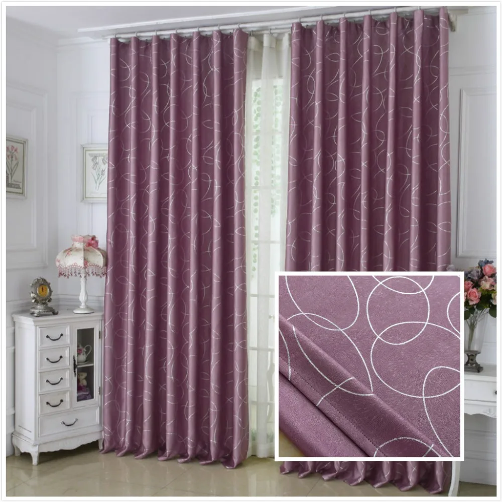 Silver Pressed Thicking Bright Velvet Blackout Curtain Drape For