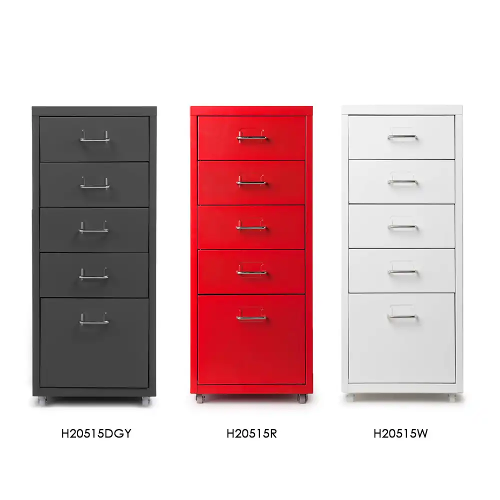Ikayaa Storage Cabinet Metal Drawer Filing Cabinet Detachable