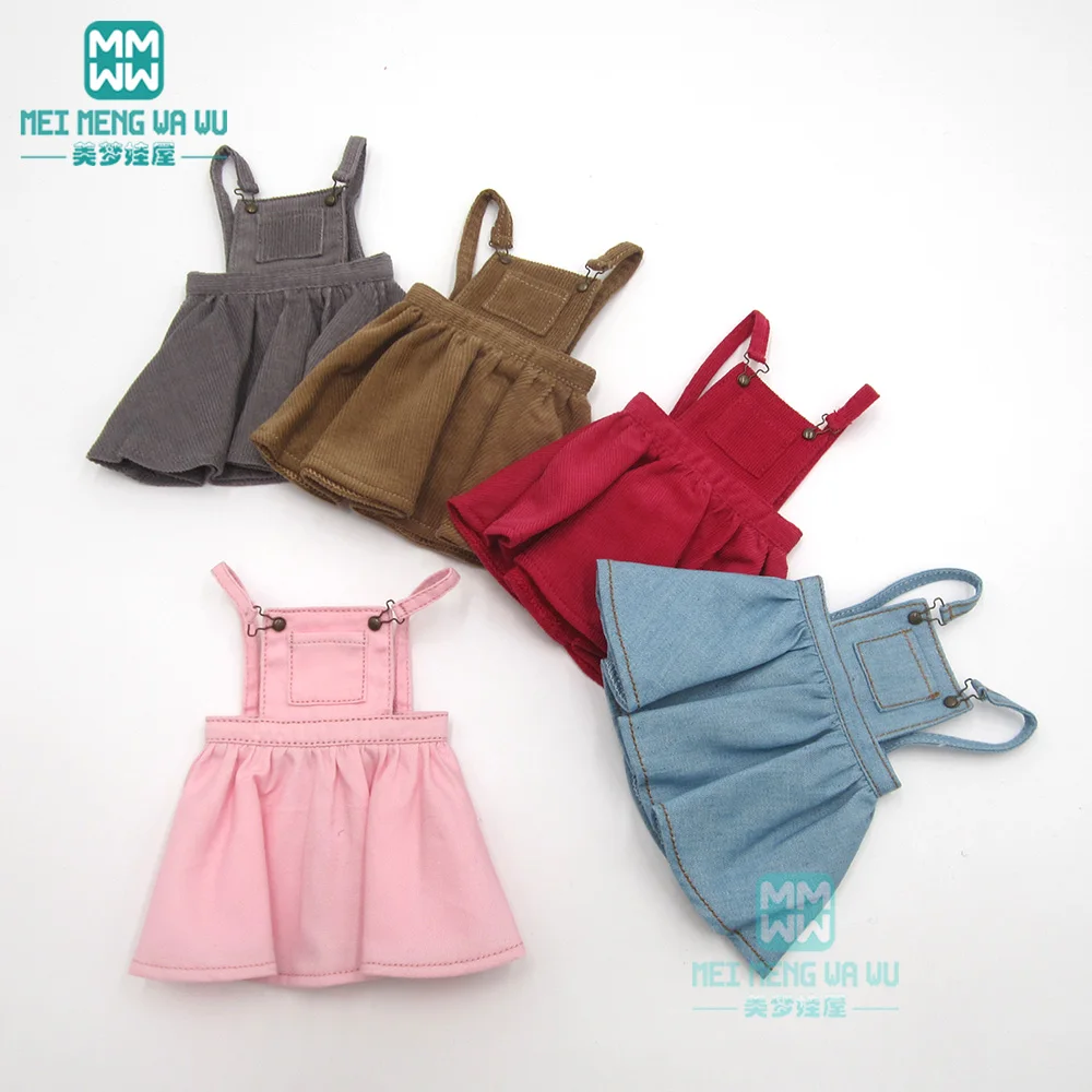 BJD accessories doll Clothes Tank Top fashion strap dress red, pink, khaki for 1/6 BJD YOSD Doll