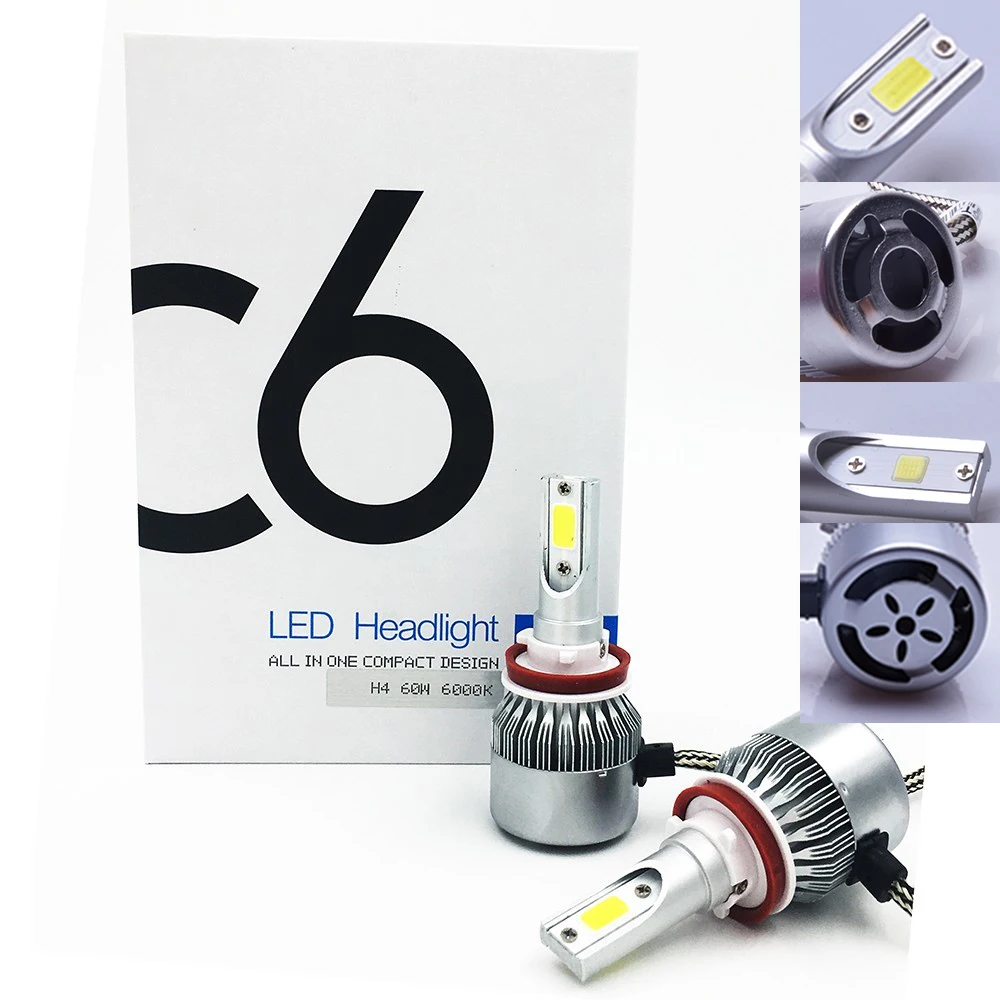 2X FREE SHIPPING CHEAPEST C6 H11 72W 7600LM AUTO BULB KIT LIGHTS LED font b LAMP