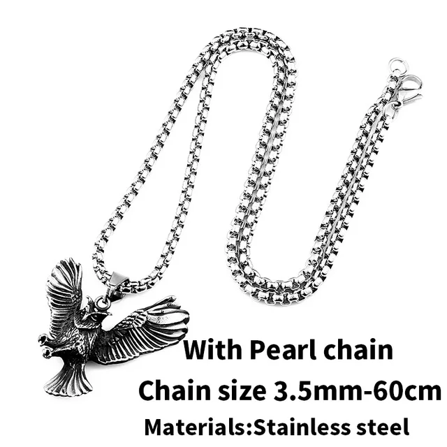 Metal Color: only Pendant Davitu Steel Soldier Wholesale owl Pendant Necklace for Men Stainless Steel Arrival Style Jewelry 