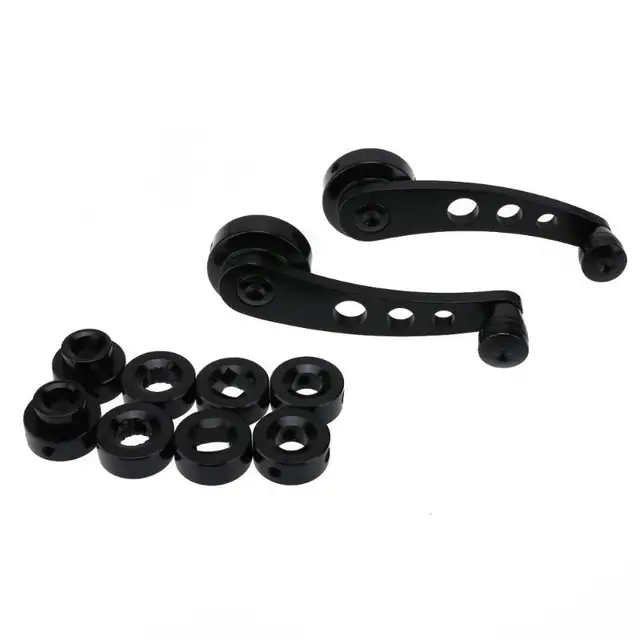 Black 2Pcs Universal Car Window Handle Winder Riser Replacement Winder Crank Riser Window Handles Aluminum Alloy Black 2Pcs Universal Car Window Handle Winder Riser Replacement Winder Crank Riser Window Handles Aluminum Alloy