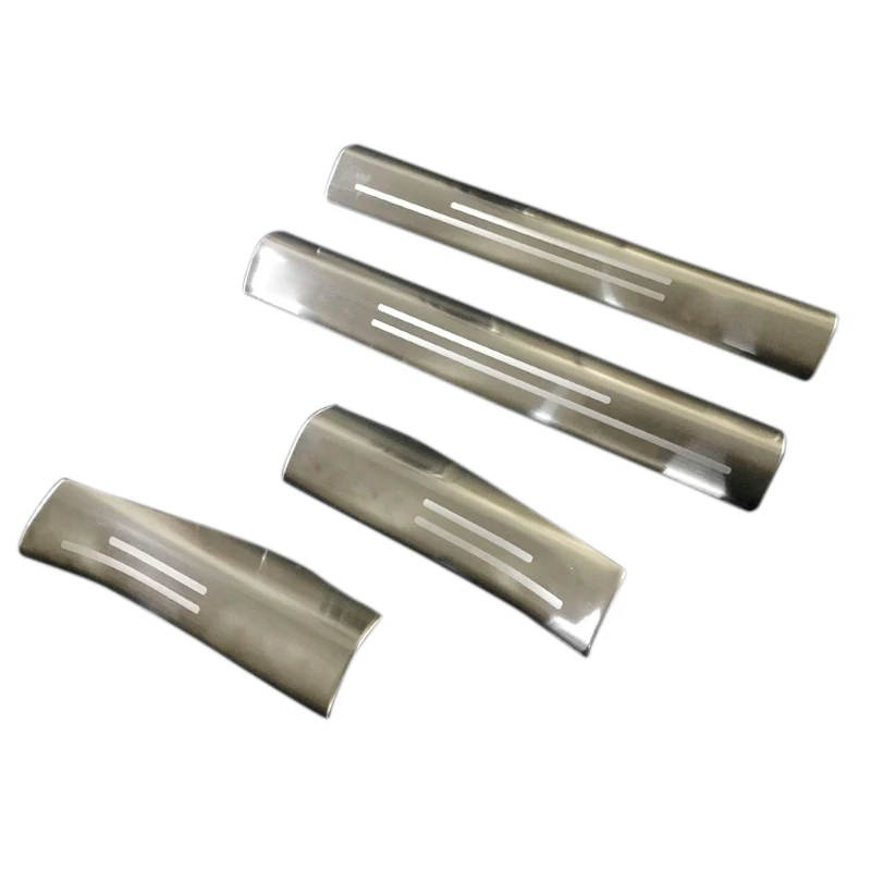 Inner Door Sill Scuff Plate Threshold Plate Cover Stainless Steel 4pcs Car Styling Accessories For Audi