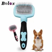 Щетка для ухода за домашними животными BOLUX для маленьких и больших собак, кошек, короткая расческа для длинных волос, щенков, котят, собак, самоочищающаяся щетка