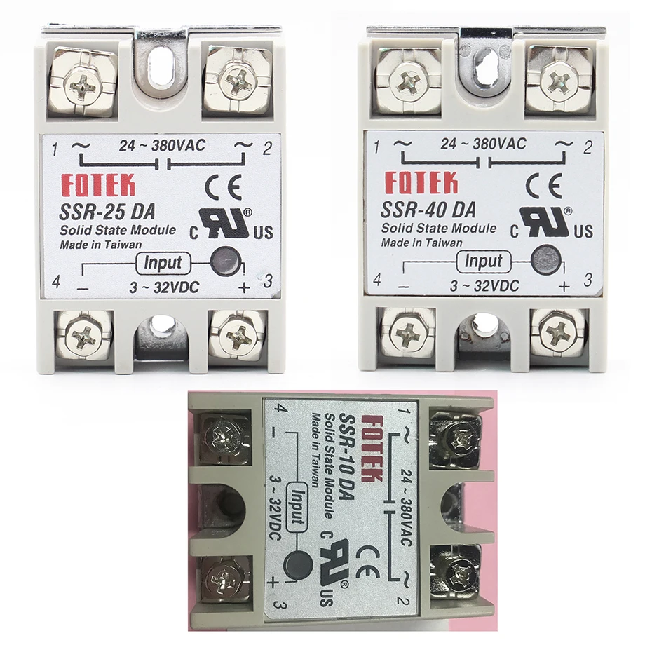 

1pcs solid state relay SSR-25DA 25A SSR-10DA SSR-25DA SSR-40DA 5-24VDC TO 24-380V AC SSR 25DA,6-20mA