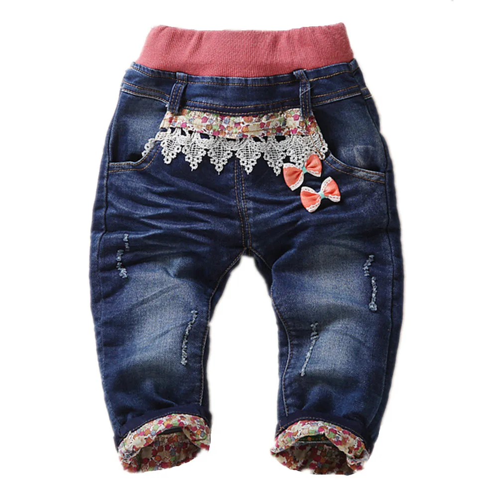 Chumhey Baby Girls Pants Spring Soft Stretchy Cotton Denim Infant Jeans