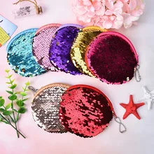 Портативный кошелек для девочек, Круглый Органайзер, чехол для наушников, кошелек на молнии, сумки, милый Карманный Кошелек для монет