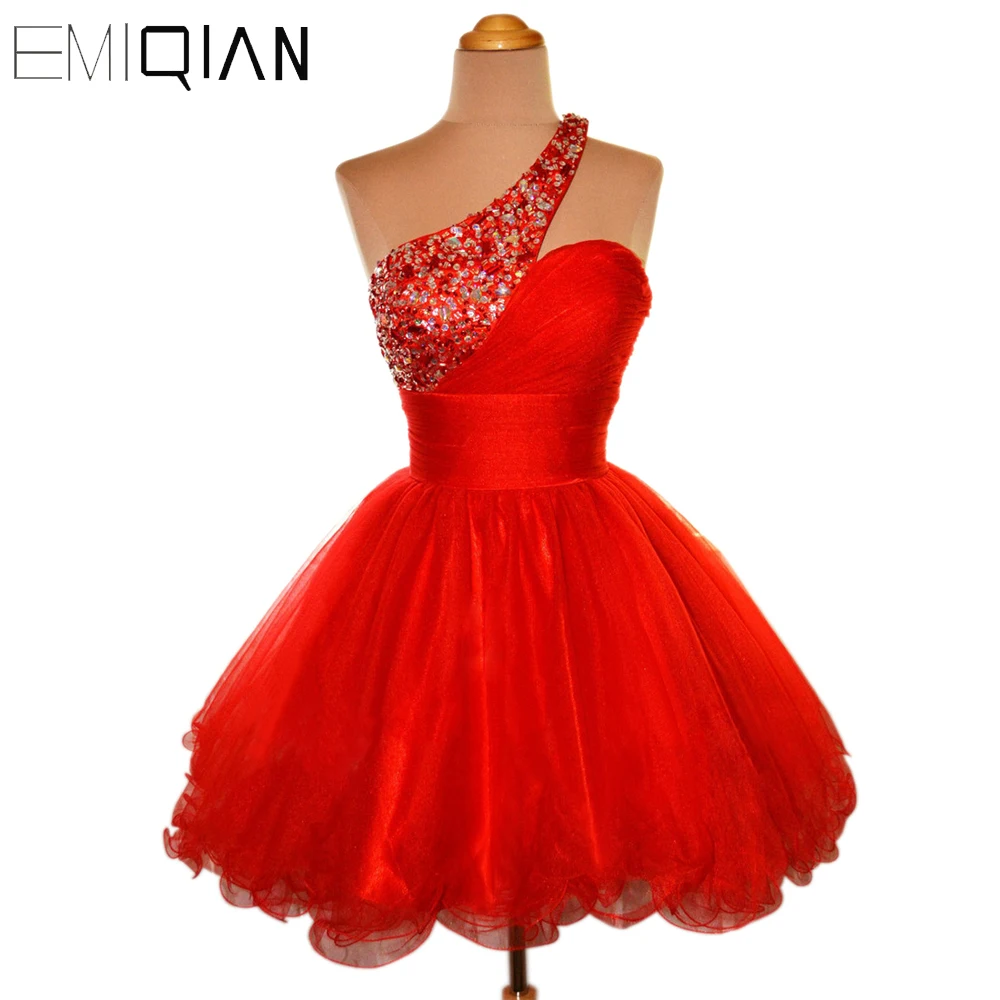 short red puffy dress