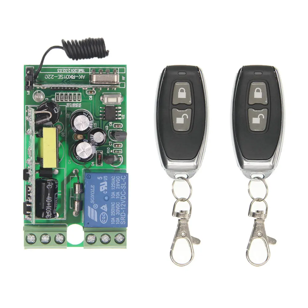 

AC 85-265V 110V 220V 1CH 1 CH 10A RF Wireless Remote Control Switch Stairs Ceiling LED Light System, Receiver & Transmitter