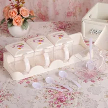 Пластиковое кухонное для специй креативный ящик для хранения приправа коробка с ложкой дом соль перец органайзеры хранение кухонные аксессуары