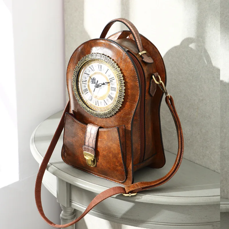 clock backpack 2019 fashion personality design female ...