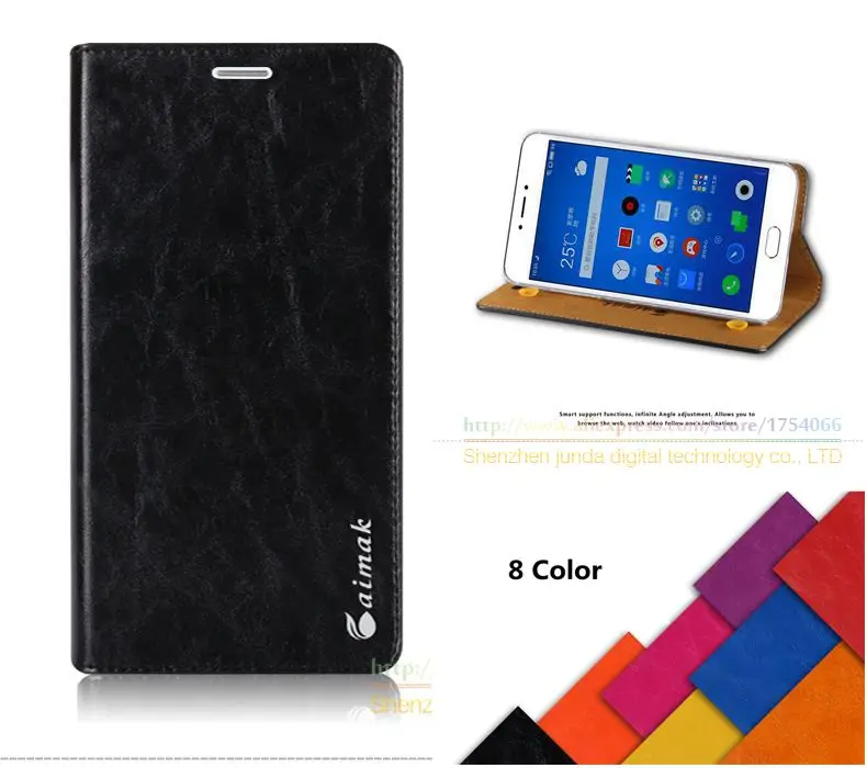 Aimak Brand Vintage Luxury Top Quality Genuine Leather Fashion Book Style Case For MEIZU MX5 MX