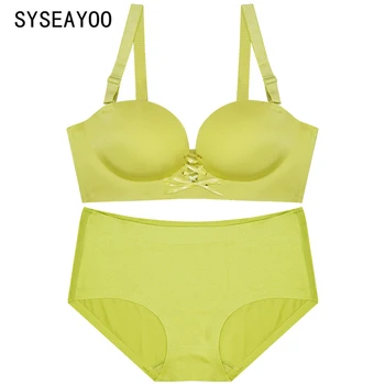 

No rims underwear set sexy girls bra straps gather sweet suit under the thin thick bra