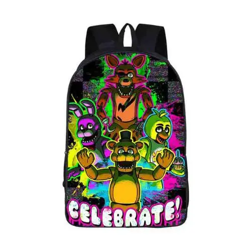 Freddy школьные сумки для детей с героями мультфильмов Five Nights At Freddys Школьные сумки детские подростковые Мальчики Девочки Рюкзак детская раскраска сумка