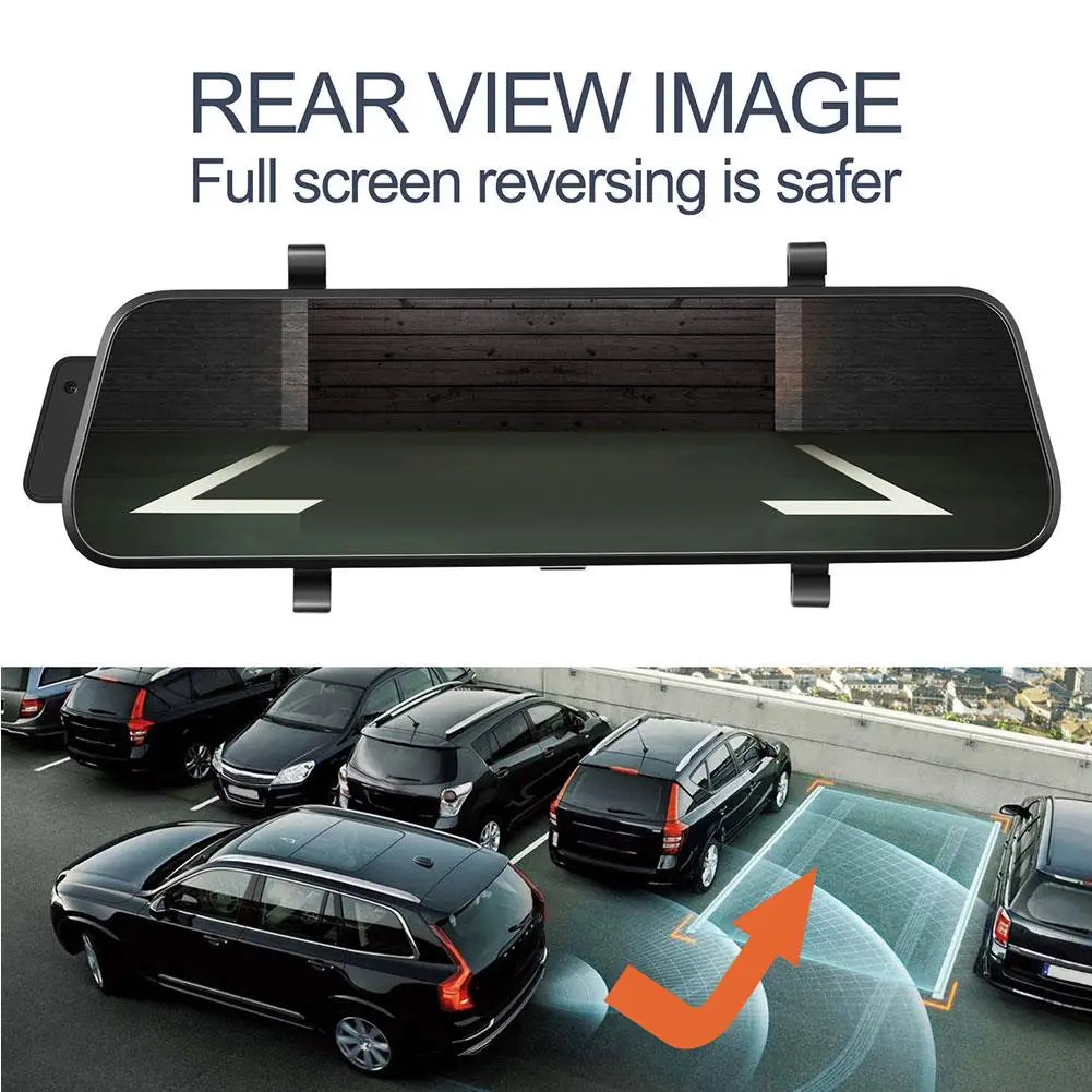 9.66 Inch dash cam Car DVR Rearview Mirror 1080P Wide Angle Dash Cam Dual Lens Camera car dvr dash camera
