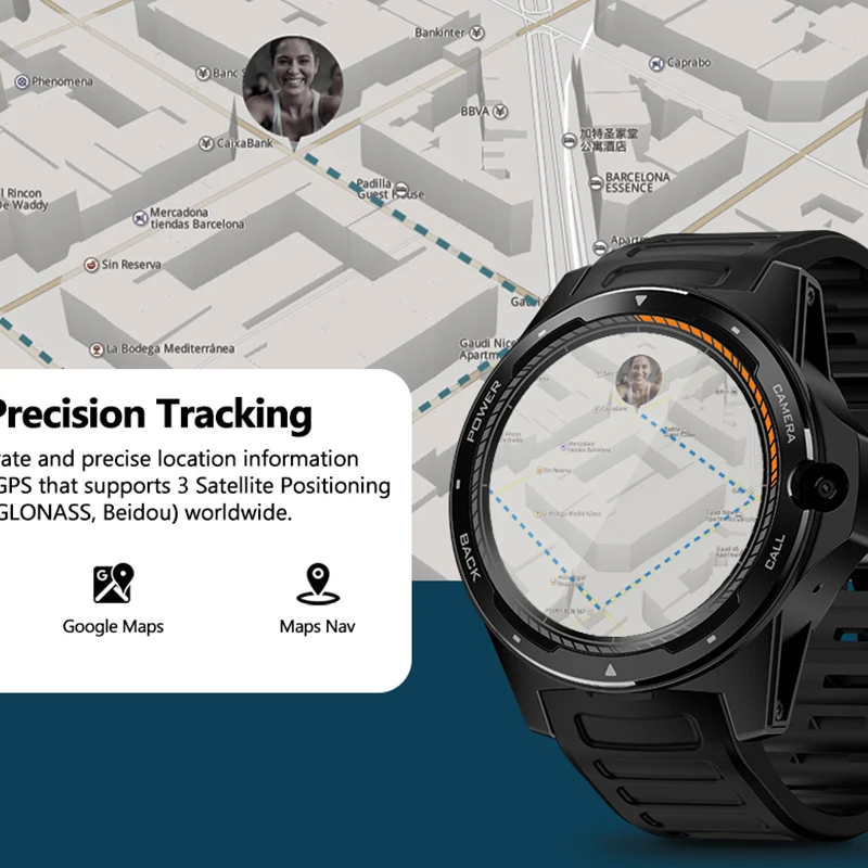 4G Global Bands Смарт часы GPS/ГЛОНАСС Android четырехъядерный двойной системы музыка умный