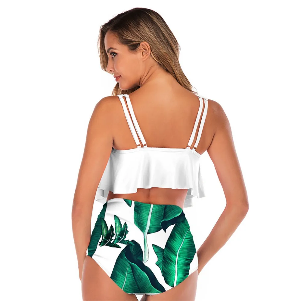 2019 woman sexy halter strap bikini suit summer print swimsuit set push up breathable sexy bikinis mujer e fatos de banho 40J5 (4)