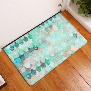 

New Anti-Slip Carpets Bright Geometric Pattern Print Mats Bathroom Floor Kitchen Rugs 40X60 50X80cm