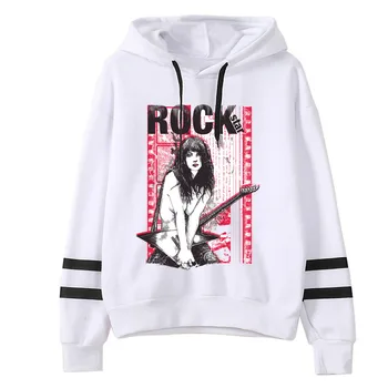 

2019 New Spring Fashion Women Rock Girl Print Hoodies Casual Music Printting Sweatshirts harajuku Female Long Sleeve Hooded