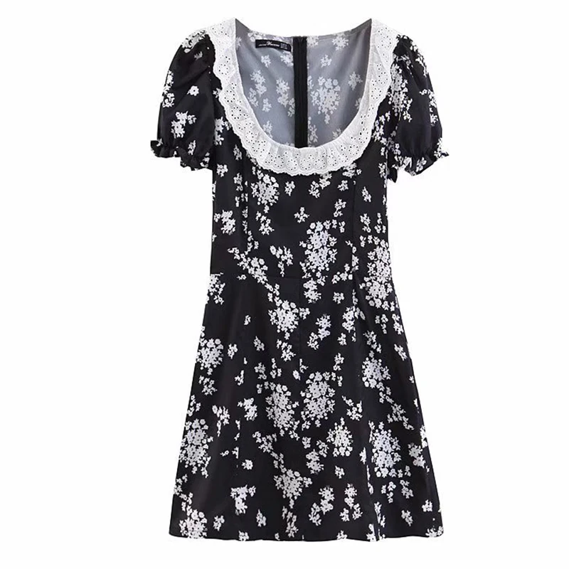 Women's Clothing Dress 2019 Cotton Fabric Ruffle Button Closure V-Neck Dress Ms Summer Street Sexy Slim Fit Temperament Clothing