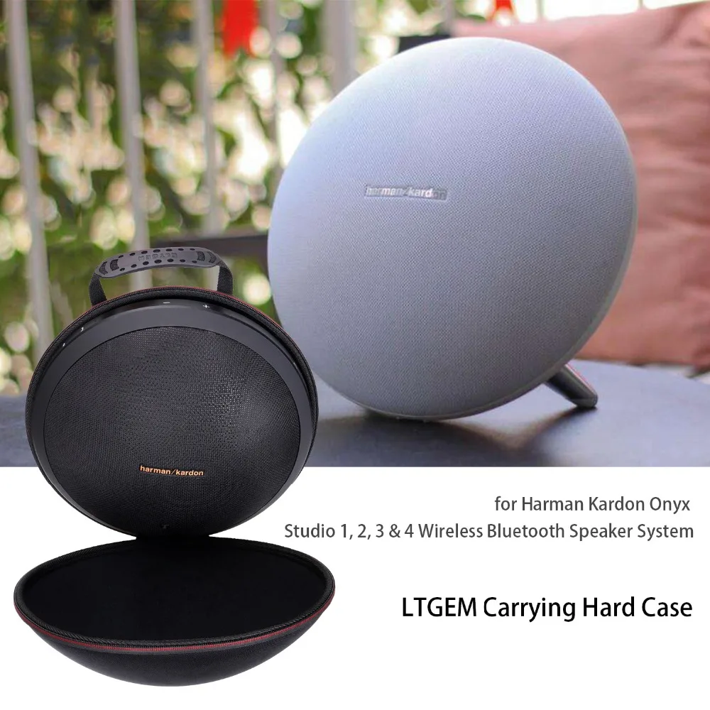 LTGEM Case for Harman Kardon Onyx 1, 2, 3 Wireless Bluetooth Speaker System. Fits Rechargeable Battery (Black)|Travel Bags| - AliExpress