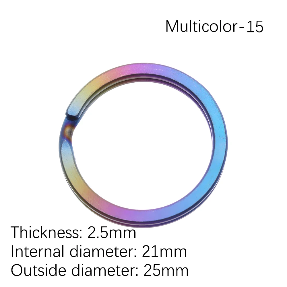 1/2 шт. брелок для ключей из титанового сплава, для повседневного использования, для улицы, портативный брелок, пряжка, кольцо для ключей, круглый зажим, держатель для ключей, для кемпинга, путешествий, подвесной инструмент - Цвет: 25mm 1pc	Multicolor
