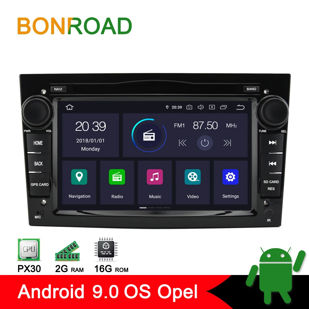 

Bonroad 2Din Android 9.0 Car Video Multimedia Player For Opel Astra Vectra Antara Zafira Corsa GPS Navigation Wifi (No DVD)