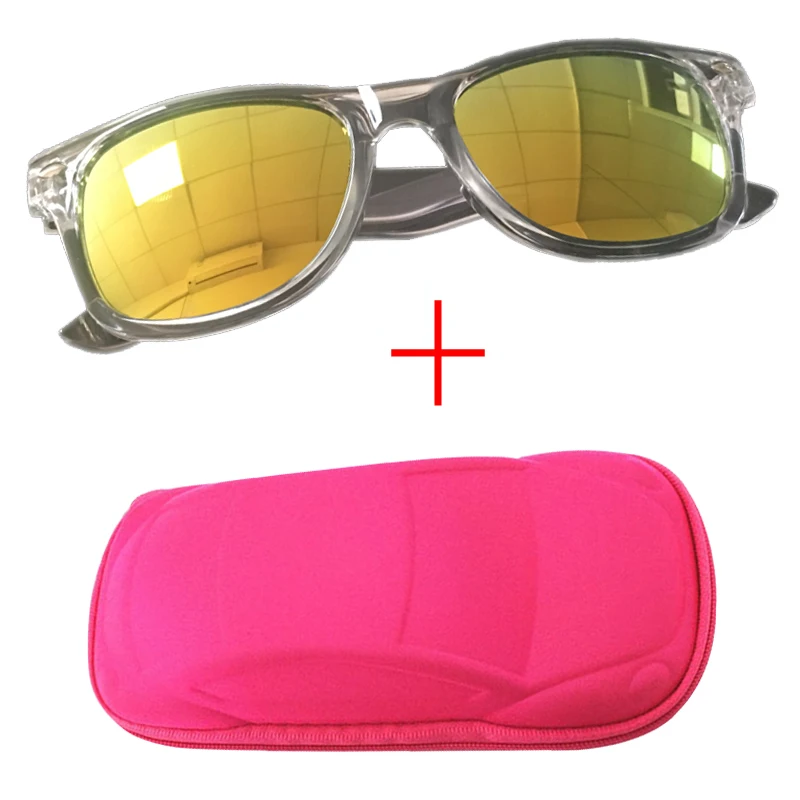 Детские солнцезащитные очки Mirroe Glasses прозрачные солнцезащитные очки для детей мальчиков и девочек очки с футляром для очков Gafas de sol UV400