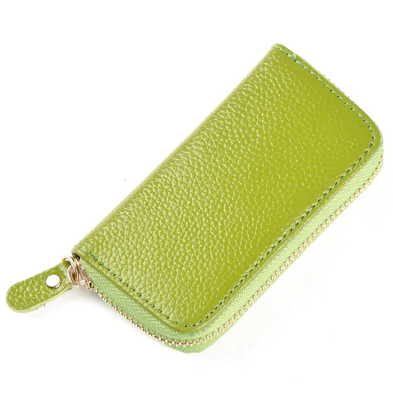 Mcneely Genuine Leather Man Key Wallets Short Square Cowhide ID Card Holder Zipper Multi-function Car Key Chain Wallet