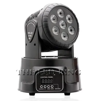 

2X High Quality LED Mini Moving Head Wash Light 7X12W RGBW Moving Heads DMX 14 Ch DJ Nightclub Party Concert Stage Lighting