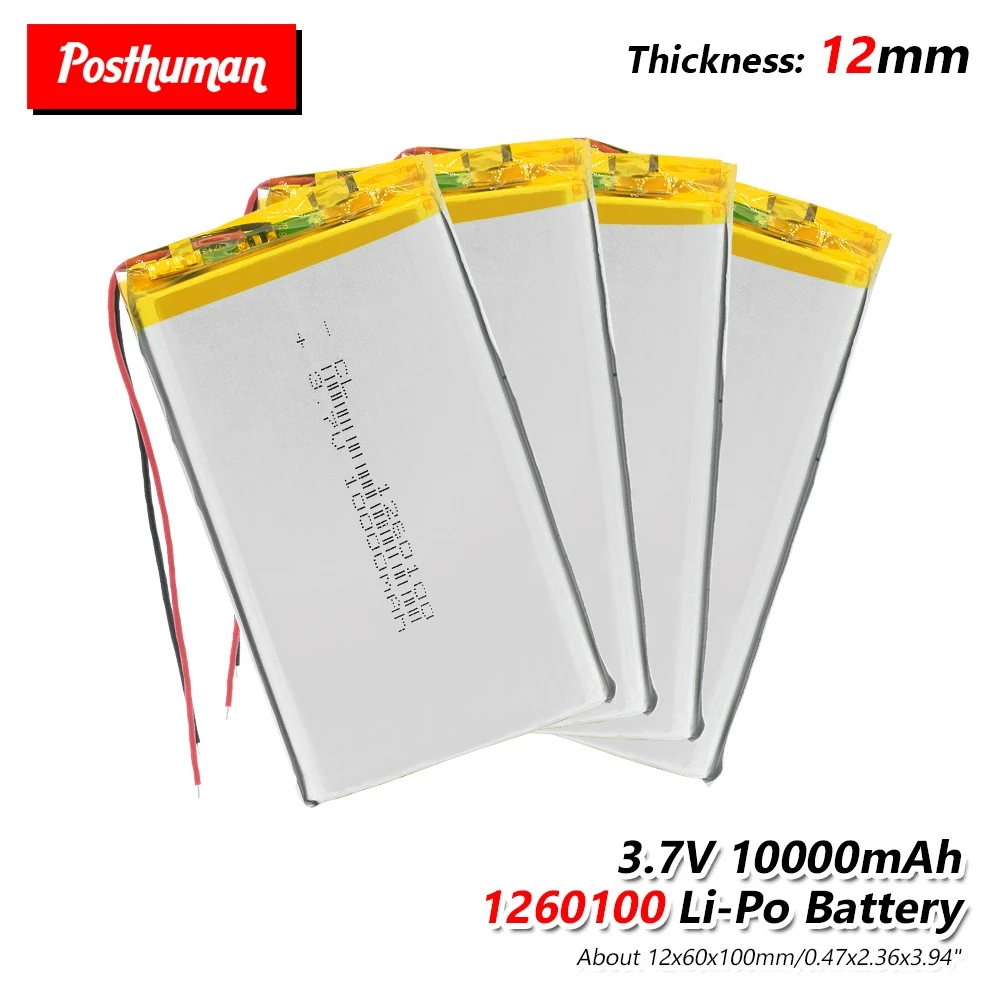 3,7 V 10000mAh Lipo Li-Po литиевая батарея 1260100 с PCB литий-полимерная батарея Замена для планшета DVD медицинское устройство
