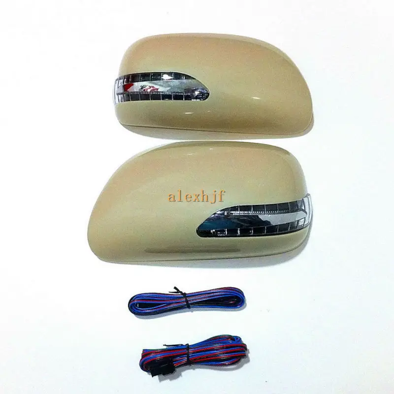 LED Rear view Mirror Lights With Cover; LED Yellow Turn Signals Light