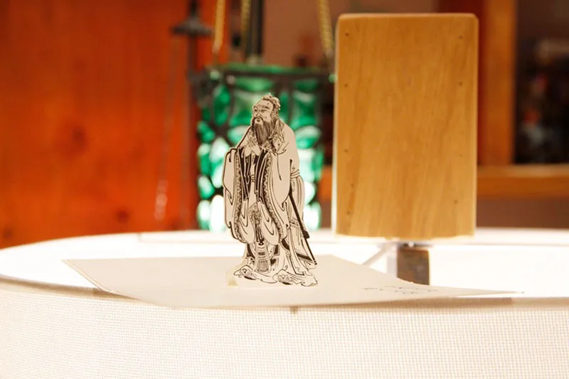 3D лазерная вырезка своими руками резьба китайская учительница Конфуция Бумага для приглашения поздравительной открытки открытка День учителя креативный подарок
