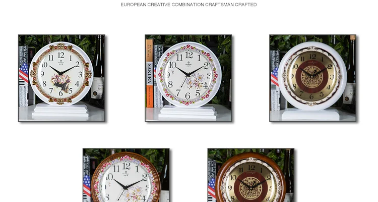 Твердые деревянные часы Тихий простой стол часы Европейский стиль гостиная спальня электронные часы Overlord движение настольные украшения