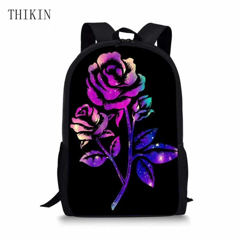 turn bag set flower with wish name Pink Kids Backpack
