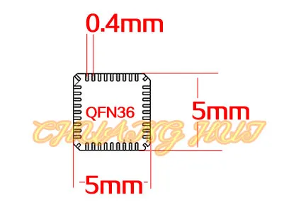 WSON36 Clamshell IC TOMADA espaçamento Pé = 0.4mm Tamanho = 5mm x 5mm