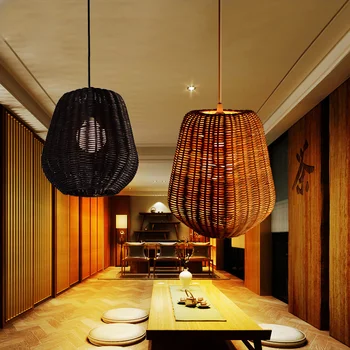 Rattan lamp chandelier bedroom dining study personality of classical Chinese New Retro chandelier Chandelier Rattan lamp chandelier bedroom dining study personality of classical Chinese New Retro chandelier Chandelier
